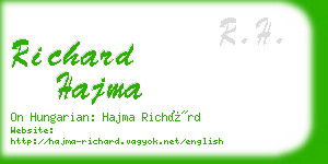 richard hajma business card